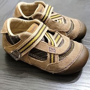 Stride Rite COLIN boys tan/brown shoes Sz 6w